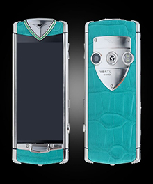 Vertu Signature Touch Da Cá Sấu Xanh